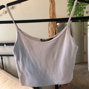 BLUE RIBBED BRANDY MELVILLE TANK
